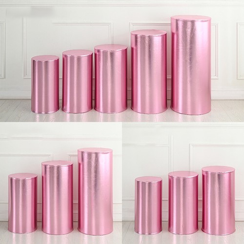 Cover For Round Plinth Cylinder Pedestal Wedding Party Cake Flower Display Stand - Picture 5 of 44