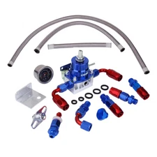 Fuel Pressure RegulatorAluminum Adjustable Autos160PSI Gauge AN 6 Fitting End