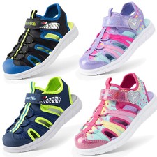 Kids Boys Girls Sport Sandals Lightweight Outdoor Play Closed Toe Beach Sandals