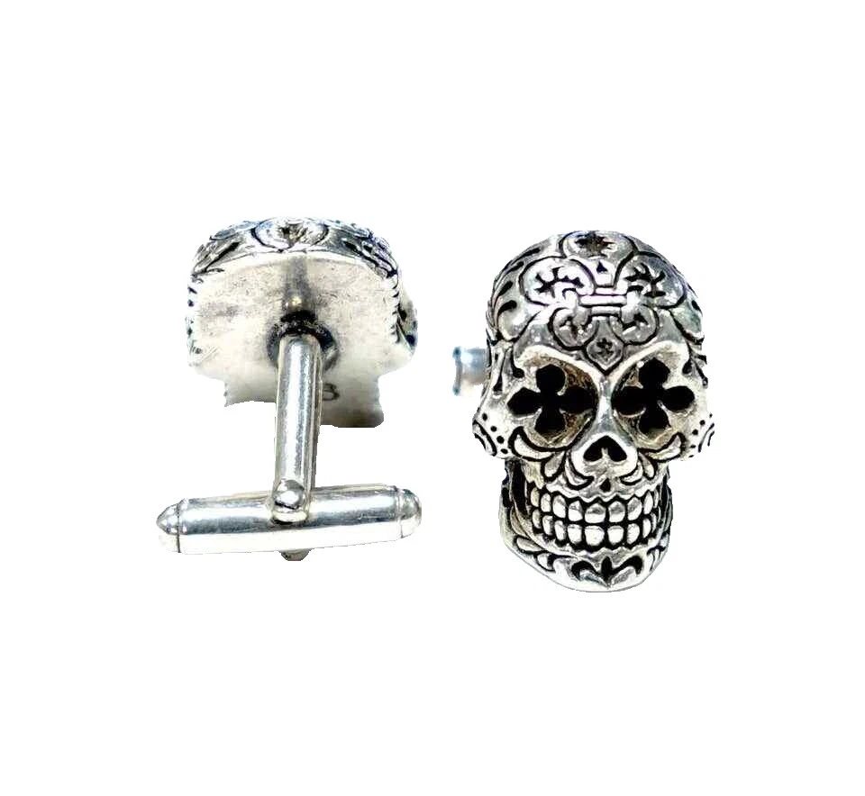 Skeletons & Skulls Sterling Silver Cufflinks for Men