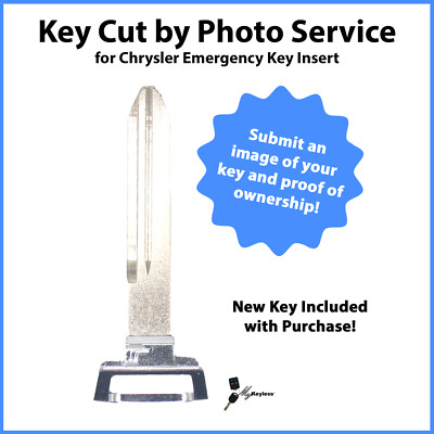 -Key Cut by Photo- Service for Chrysler Pacifica Smart Key Insert Blade Y164-PT