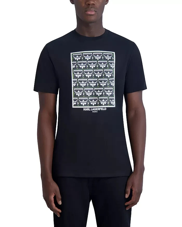 Футболка с графическим логотипом Karl Square Karl Lagerfeld Paris Multiplied Kocktail цена 59 долларов США 4890₽