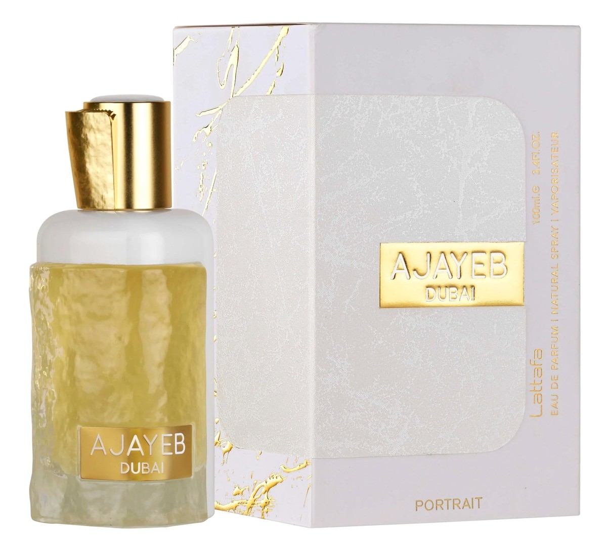 Lattafa Perfumes Ajayeb Dubai Portrait Eau De Parfum Spray, 3.4