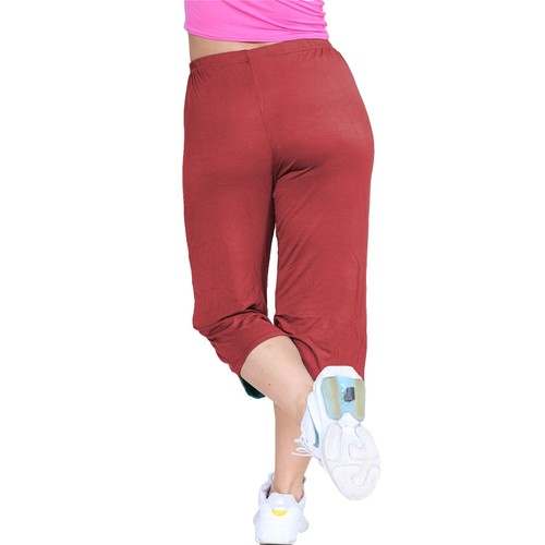 P&R Dancewear LTD Women’s Flared Wide Leg Stretch Shorts 3/4th Palazzo Pants - Picture 52 of 66