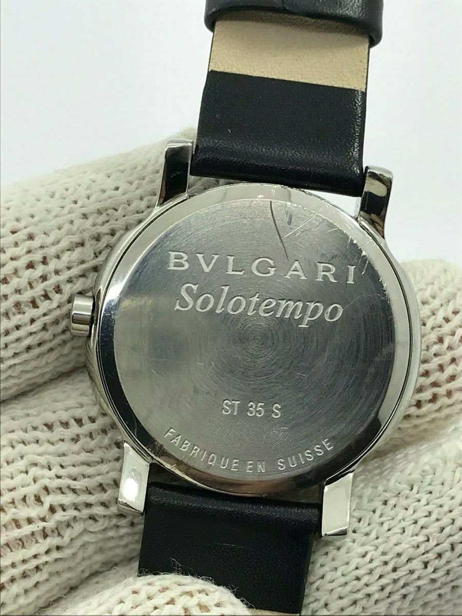 時計 BVLGARI Solotempo st-35s BVLGARI WATCH MENS QUARTZ SOLOTEMPO ST 35 S EXCELLENT
