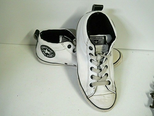 junior white leather converse
