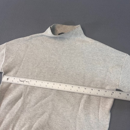 Tahari Women's Size S Pullover Sweater Gray L/S High Neck Knit Texture Pattern - Picture 6 of 9