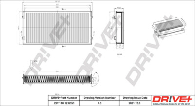 DR!VE+ DP1110.12.0350 FILTER, INTERIOR AIR FOR BMW
