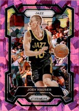 2023-24 Panini Prizm #293 Joey Hauser Prizms Pink Ice Utah Jazz