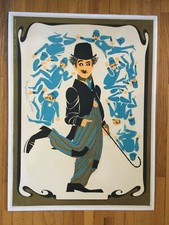 1968 Pop Art Posters, CHARLIE CHAPLIN + CLARA BOW,  by Elaine Hanelock