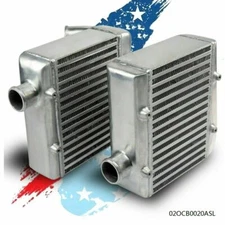 Twin Turbo Dual Side Mount Aluminum Intercoolers Fit For 90-96 NISSAN 300Zx