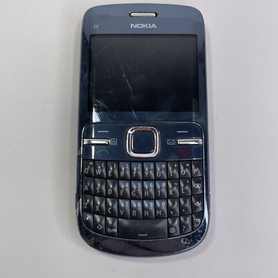 Téléphone Portable Nokia C3-00 Bleu - Vintage - Débloqué - État Comme Neuf