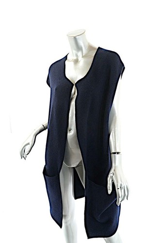 OYUNA dunkelmarine 100% mongolisches Kaschmir WESTE Pullover mit großen Taschen Gr. S - Bild 1 von 6