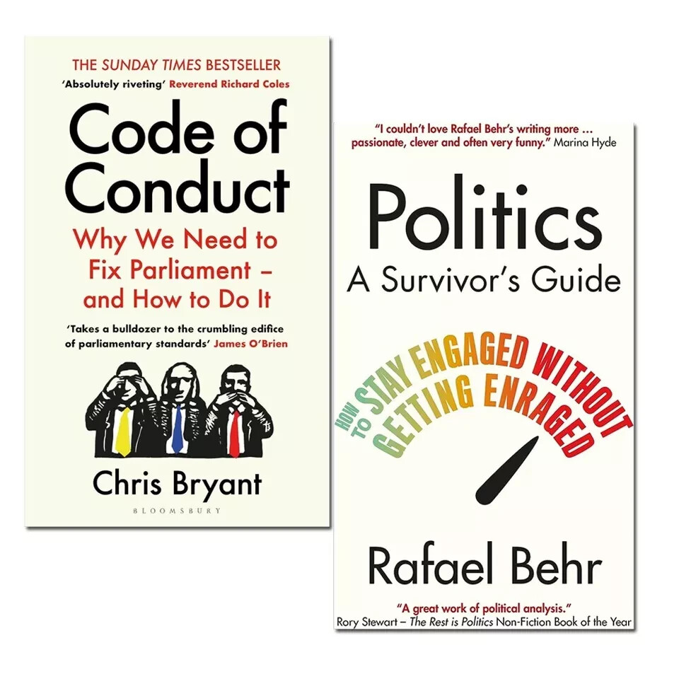 Code of Conduct Chris Bryant, Politics A Survivor’s Guide Rafael Behr 2 Book Set