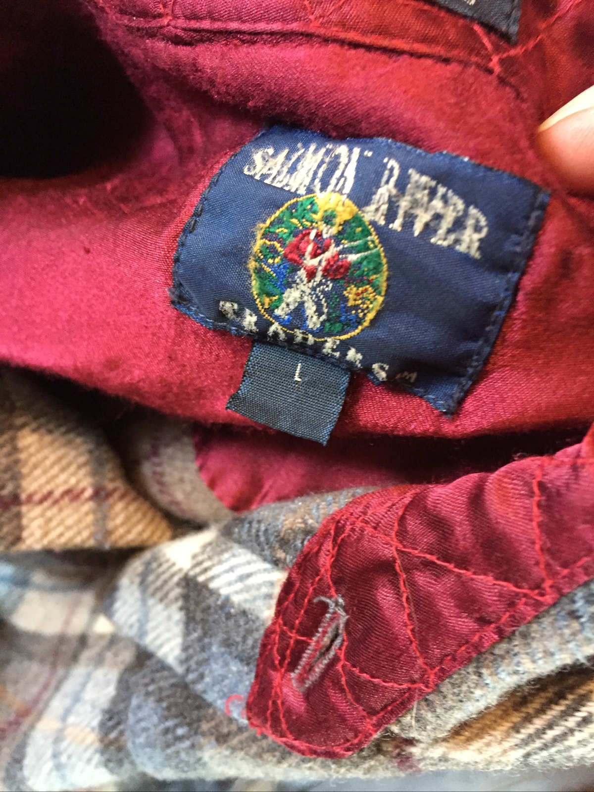 Vintage Salmon River Traders Wool Blend Jacket Shirt Mens eBay