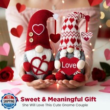 LEKSON Valentines Day Decorations -Valentines Day Gnome Decor Gifts, Handmade...