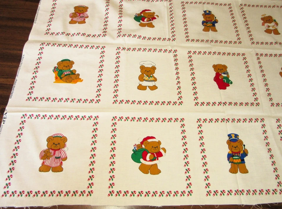 Vintage VIP Cranston Beary Merry Christmas Picture Book Patches 40 Squares CUTE! - Image 2 of 4