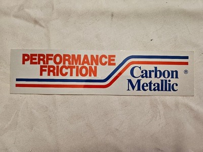 Performance Friction Carbon Metallic Sticker for Car Bumper 9-1/4'' x 2-1/4''