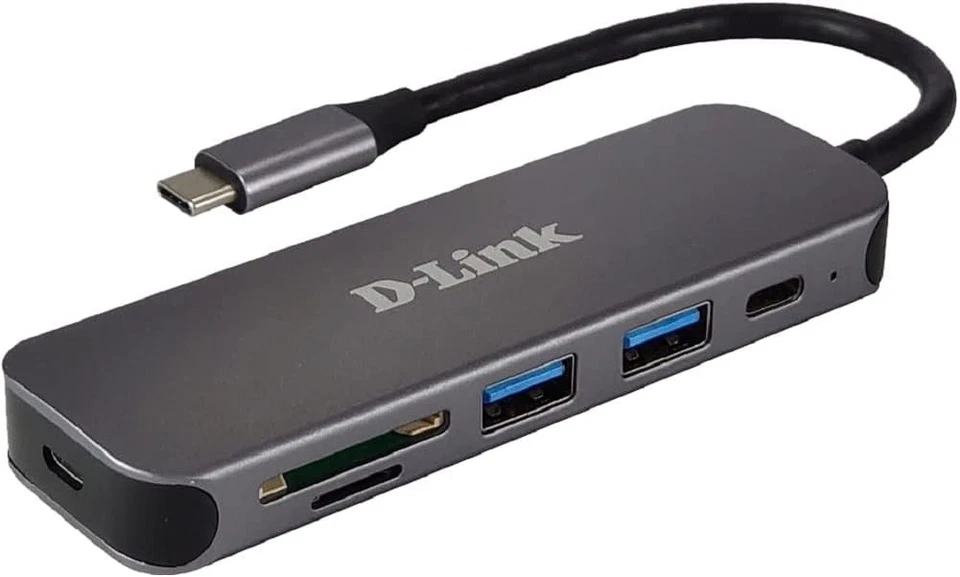 D-Link DUB-2325 5-in-1 USB-C Hub with 2 USB 3.0 Ports (USB-C Port, SD/MicroSD Ca - Image 2 of 2