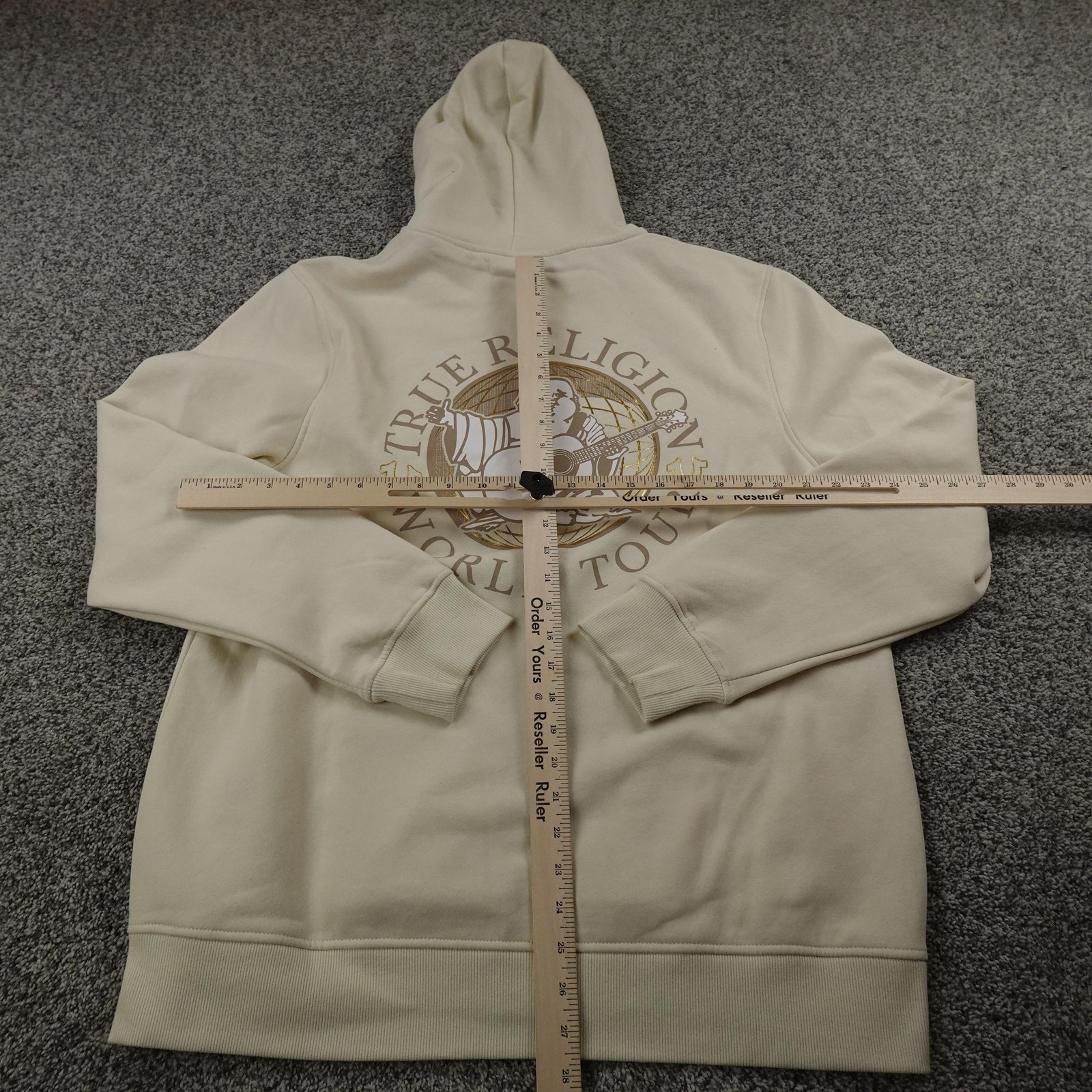 NEW True Religion Hoodie Mens XL White Buddha Logo Full Zip Sweatshirt Jacket thumbnail 7