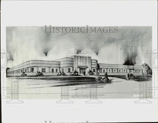 1936 Press Photo Architect's drawing of the American Rolling Mill Company, Ohio