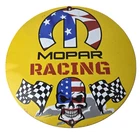 Vintage Mopar Racing Sign - Auto Flags Skull Auto Gas Porcelain Advertising Sign