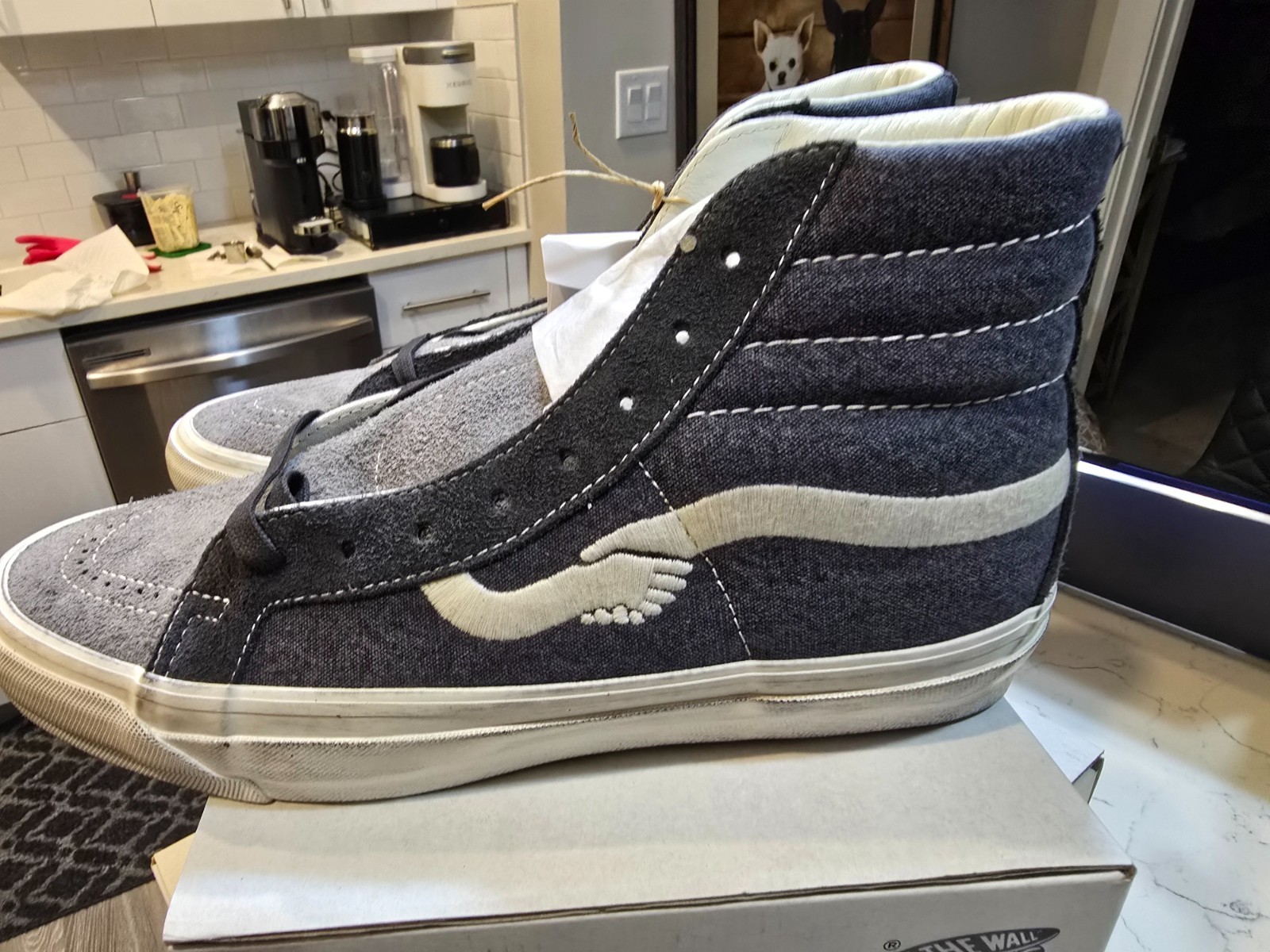 Vans x Notre Sk8 Hi Reissue 38 Lx Notre Raven Grey VN000CR0RVN MENS 12 NEW RARE