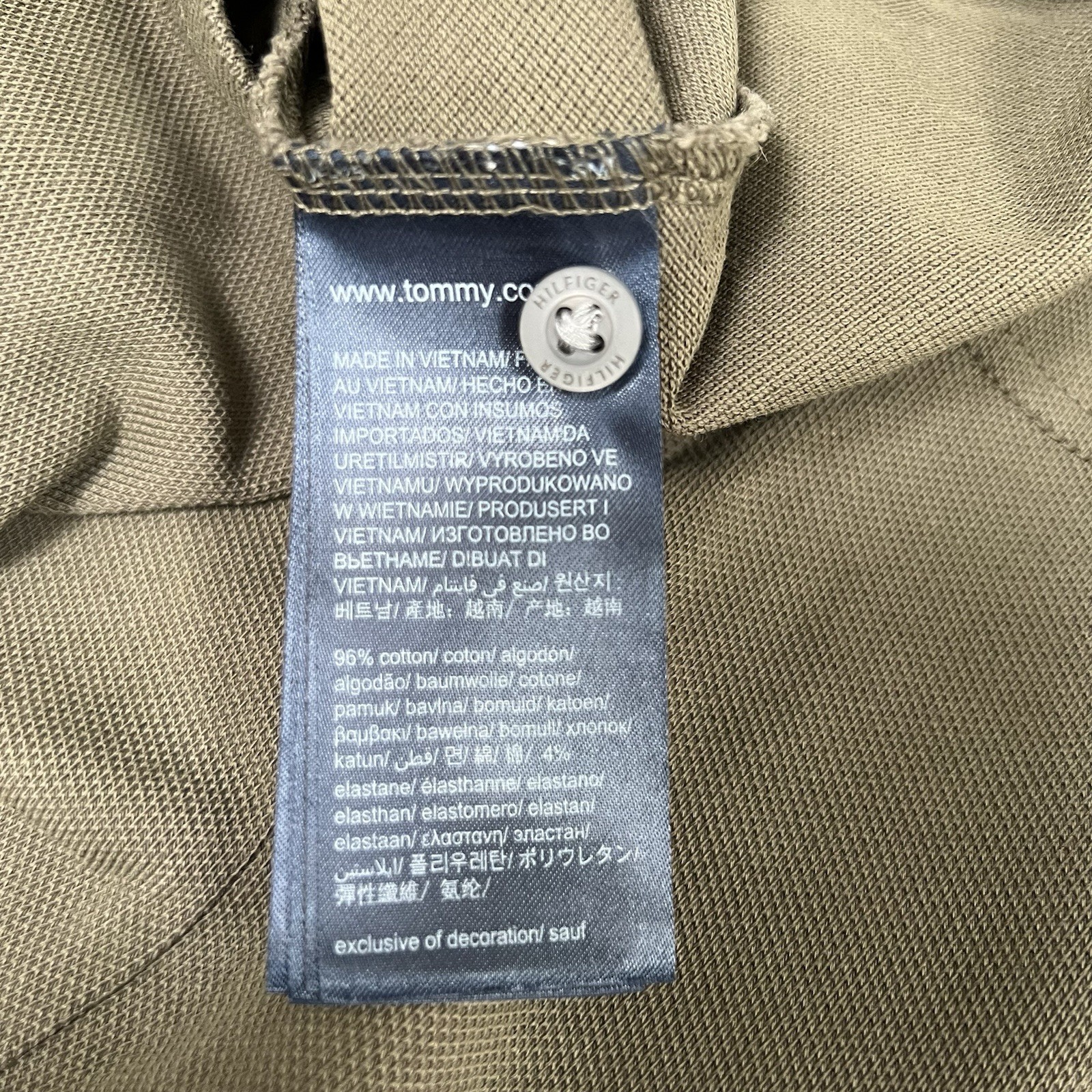 Tommy Hilfiger 1985 Slim Fit Short Sleeve Polo Shirt Medium Brown thumbnail 4