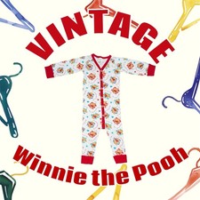 Vintage Winnie the Pooh Just skipping along, humming a song snap romper
