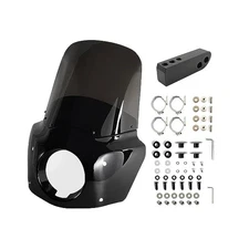 Motorcycle Fairing Windshield Kit - For Harley Dyna 2006-2017, 5.75" Headlight