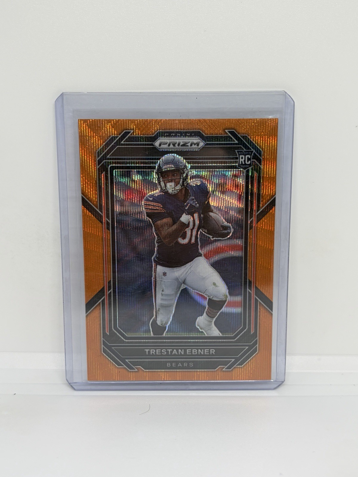 2022 Panini Prizm - Rookies Trestan Ebner #351 Orange Wave Prizm /60 (RC)