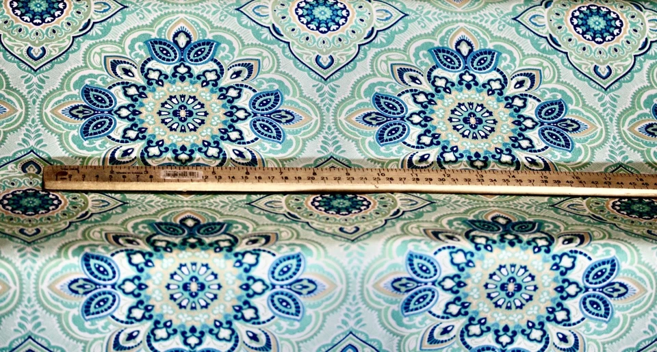 BERKSHIRE HOME WAM PUM TEAL FABRIC UPHOLSTERY WATER & STAIN REPELLENT 55" WIDE - Image 3 of 4