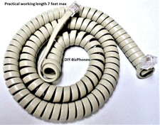 5-Pack Lot Ash 12Ft Nortel Phone Handset Cord Norstar M-Series M7310 Curly Coil