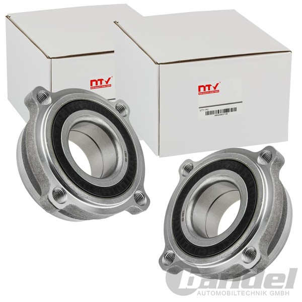 2X NTY RADLAGER-SATZ Hinten Beidseitig Passend FÜR BMW 5 6 7 X5 Links+Rechts-image