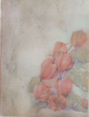 Autumn Petals Designer Printed AIDA Fabric. Canvas for embroidery with an app...