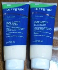 Lot 2-Differin Cleanse Body Wash Acne Treatment Cleanser 10oz Ea Exp 6 9/26