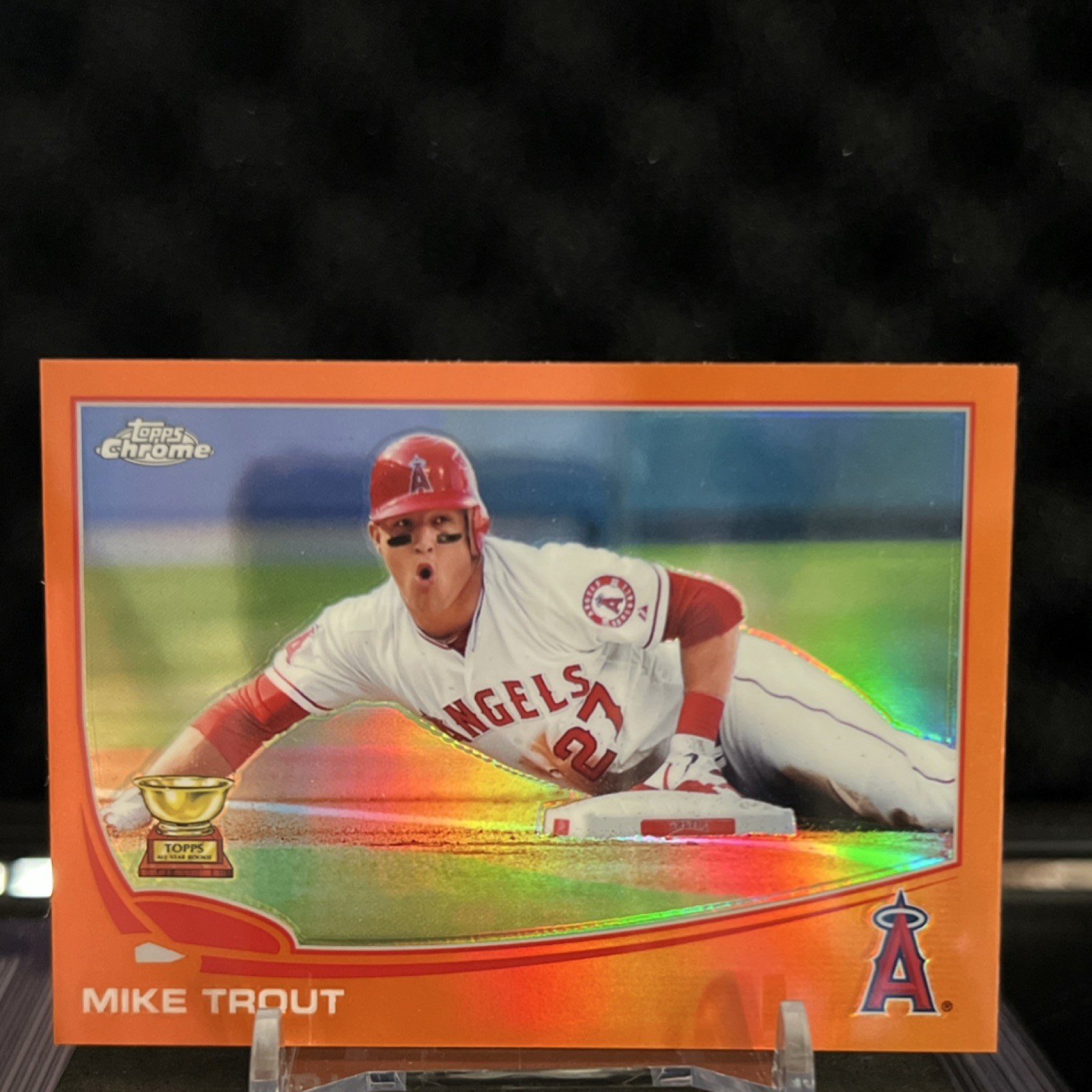 2013 Topps Chrome Mike Trout Orange Refractor No. 1