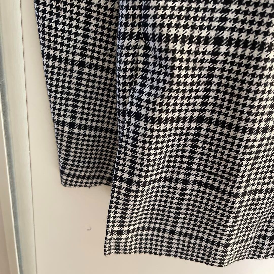 Ring Jacket Glen Check Jacket Wool Linen Silk Ble… - image 6