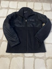 Columbia Youth Small Kids Black Fleece Jacket with Full Zip VGUC
