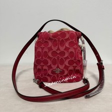 NWT Coach Faye Mini Drawstring Bag In Signature Denim CCZ45