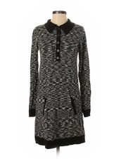Women Missoni for Target Black White Heathered Long Sleeve Sweater Dress Size S