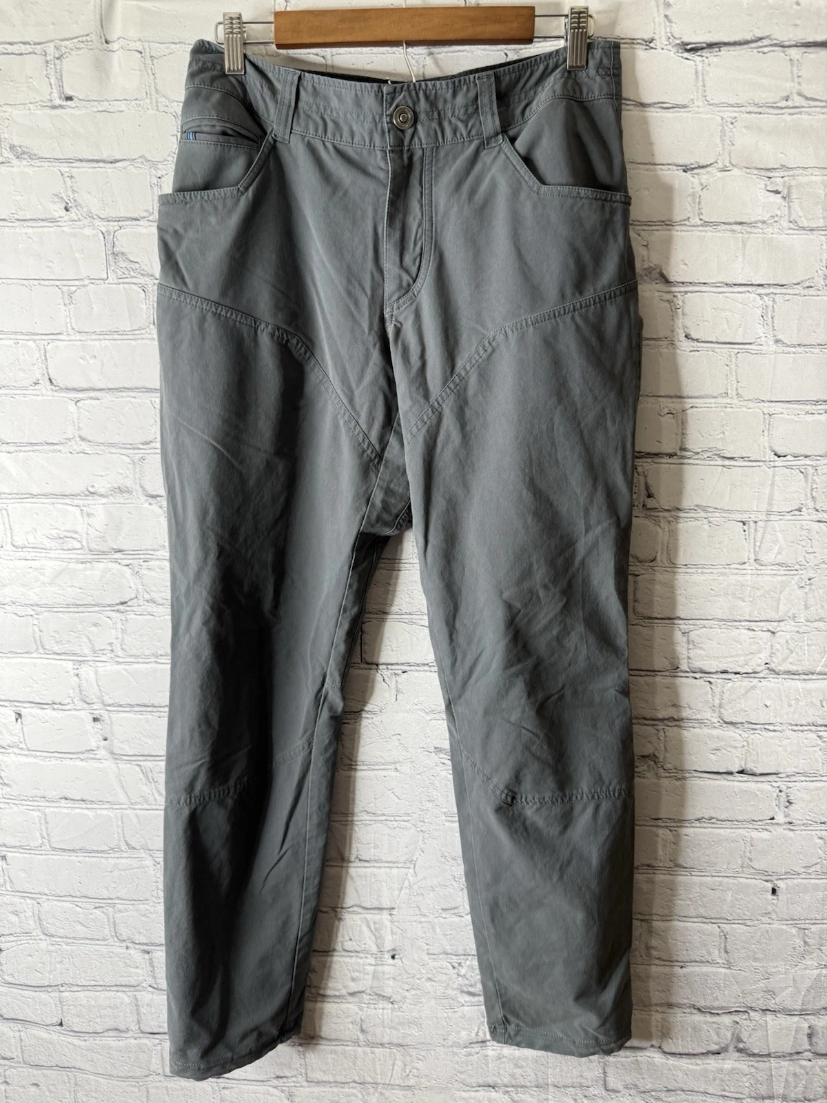 Kuhl Pants Mens 31x32 (Fits 31x31) Grey Nylon Outdoors Stretch Gorpcore