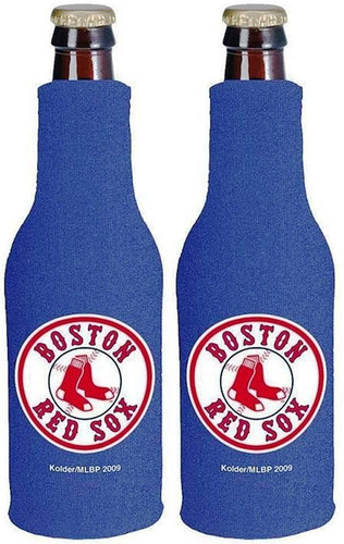 Boston Red Sox Pair of 16oz Drink Zipper Bottle Cooler Insulated Neoprene... - Picture 1 of 1