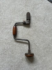 Vintage Manual hand drill wooden handle hand crank tool