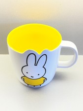 MIFFY by Magenta 16 oz Ceramic Mug - White & Bright Yellow w/Ears on Top Rim