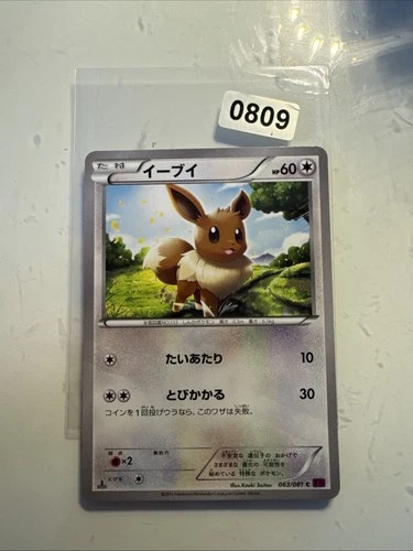 Japanese Eevee Bandit Ring 063/081 Regular 1st Edition Nr MINT Pokemon Card 2015
