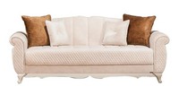 Sofa 3 Sitzer Stoffsofa Dreisitzer Wohnzimmer Polstersofa Couch Beige