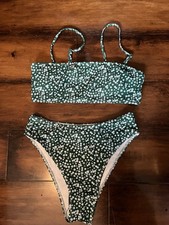 Green Floral Bikini Set