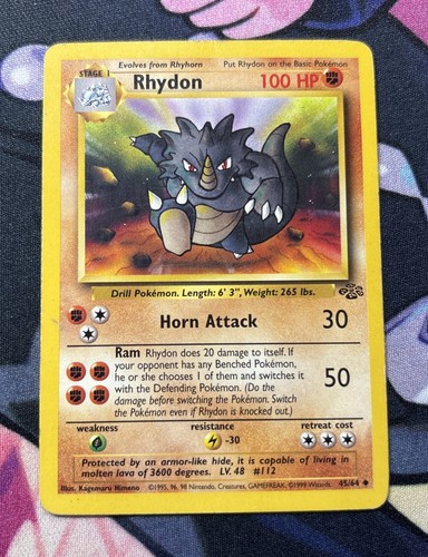 Pokemon TCG Rhydon 45/64 Jungle Regular