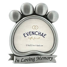 2x3 Pawprint Mini Tabletop Frame In Loving Memory Dog Memorial Keepsake